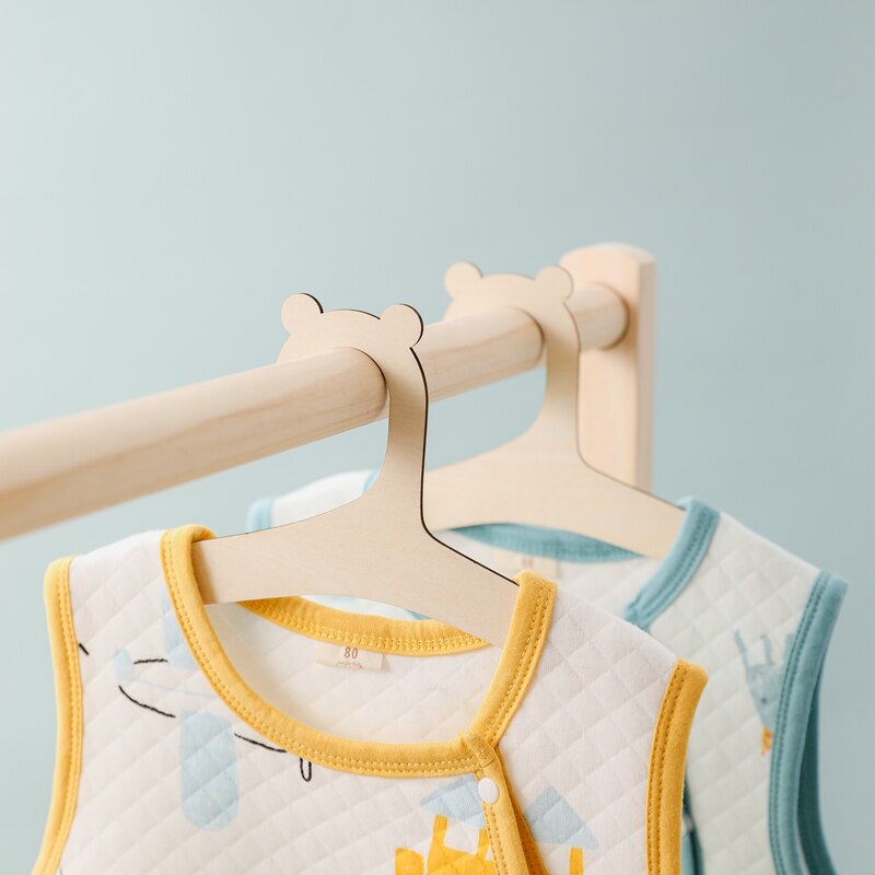 Kids Panda Hangers Houten Baby Broek Hanger Kinderen Kleine Hanger Voor Kleding Winkel Gehaakte Ondersteuning Jarretel Schorsing