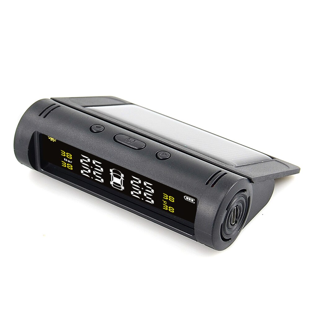 TPMS Car Tire Pressure Monitor System Automatic Brightness Control Solar Power Adjustable LCD screen Wireless 4 tire
