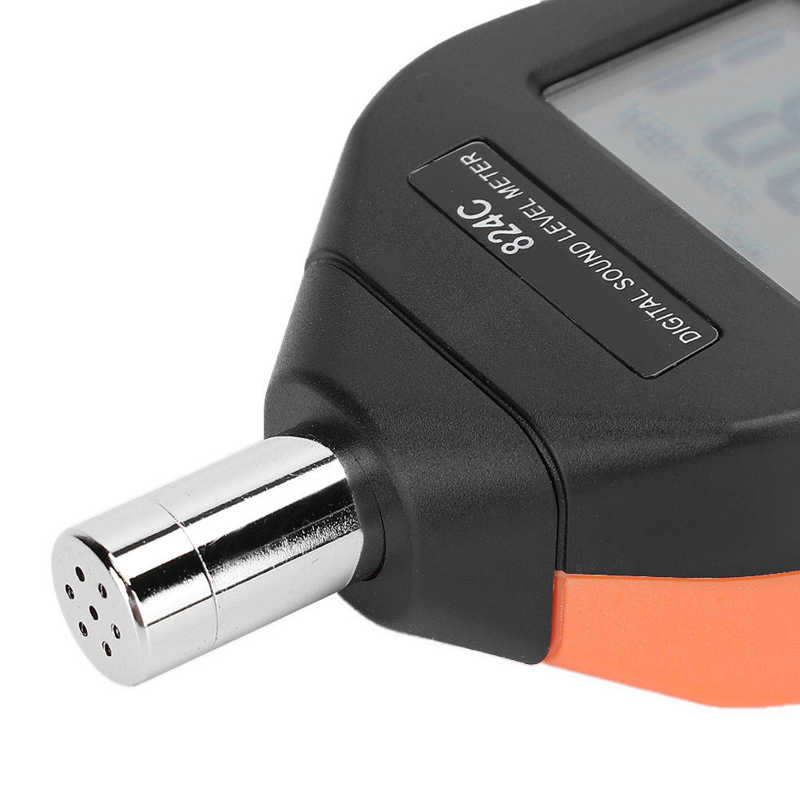 824C Portable Digital Sound Level Meter Noise Decibel Monitor Tester Measurement 30 to 130dBA