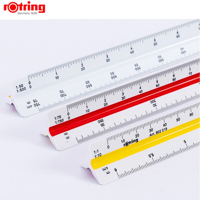 Rotring Triangular Scale ruler engineering drawing... – Grandado