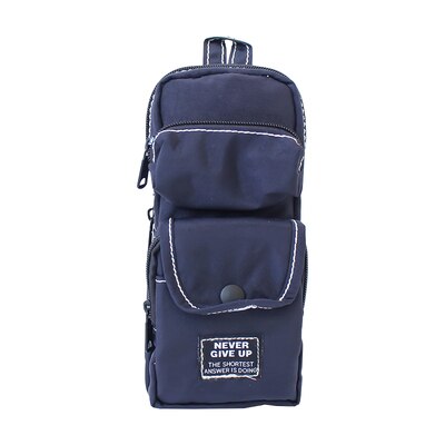 Schooltas Vorm Etui Schoolbenodigdheden Briefpapier Meisje Jongen Creatieve Pennenbakje Pencilcase Rugzak Potlood Tas: marine