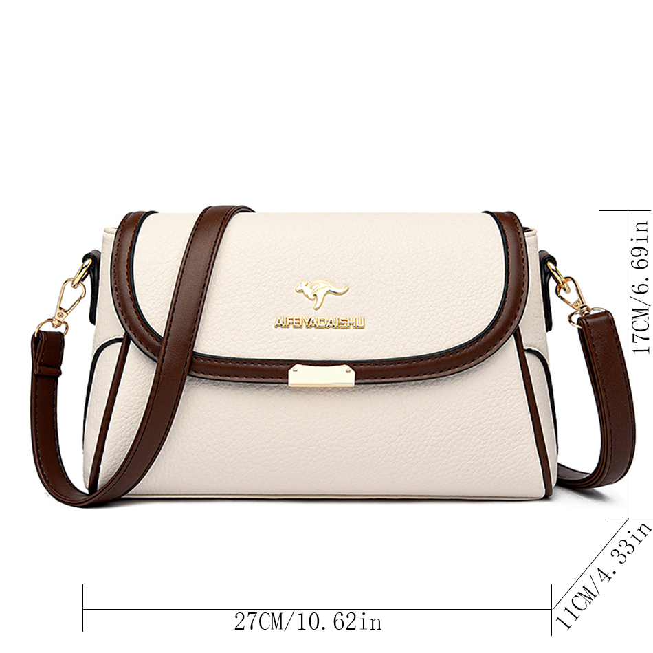 Effen Kleur Lederen Kleine Schoudertassen Voor Vrouwen 2024 Messenger Tassen Met Strapdesigner Crossbody Tas Sac Amain