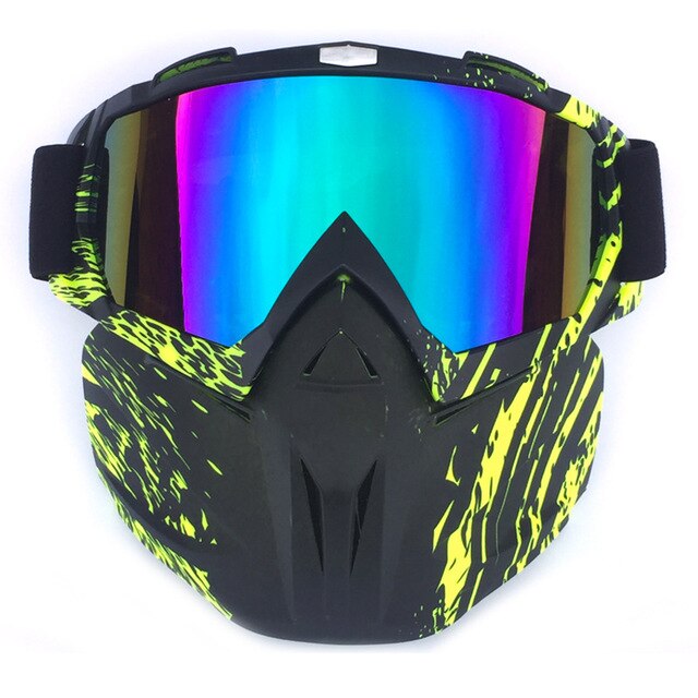 Skidglasögon vinter vindtäta skidglasögon motocrosssolglasögon med ansiktsmask skidsnowboard snöskoterglasögon 16 färger: 10