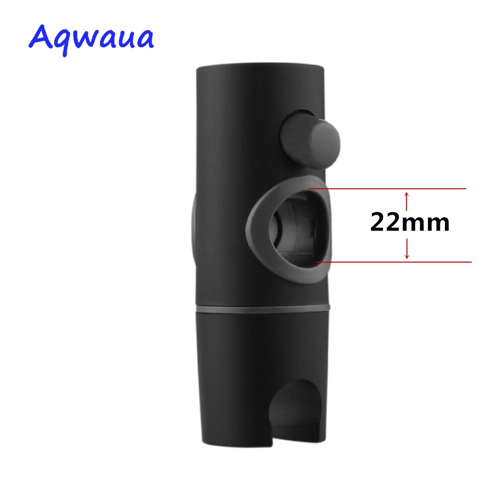 Aqwaua sort håndholdt brusehovedholder til glidebjælke 22-25mm højdejusterbar sprøjteholder bruser udskiftningsdel: Tlw 801- sort 22mm
