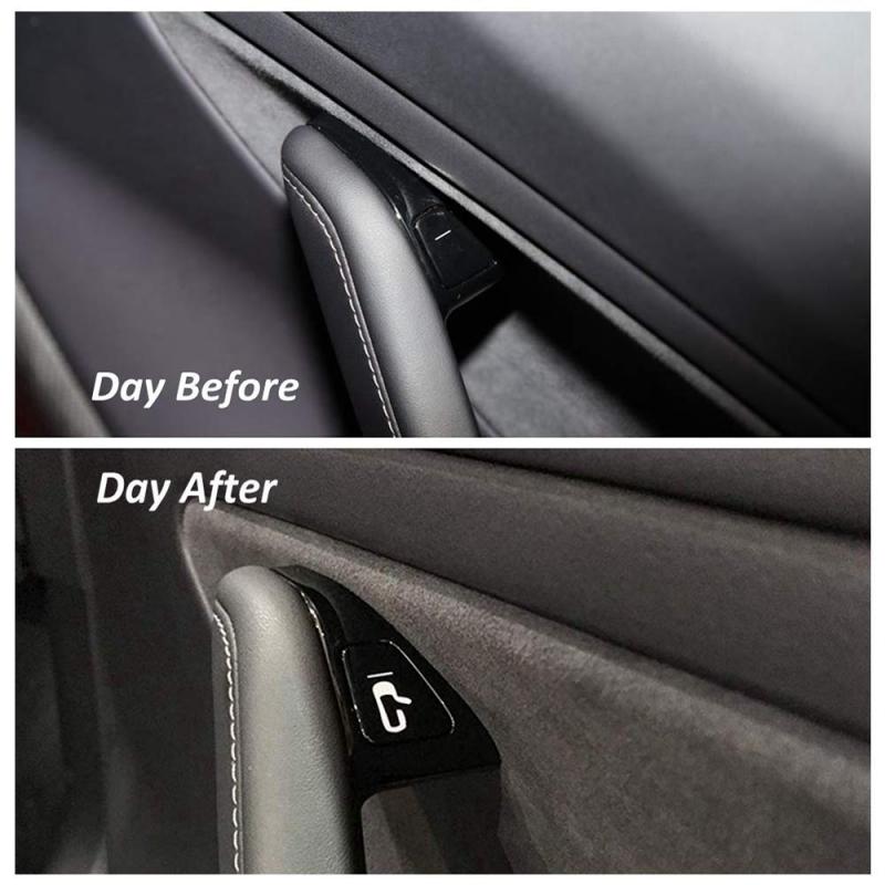 8 Stks/set Voor Tesla Model 3 Auto Deur Open Exit Lichtgevende Sticker Kit Decal Open Knop Herinnering Fit Auto accessoires