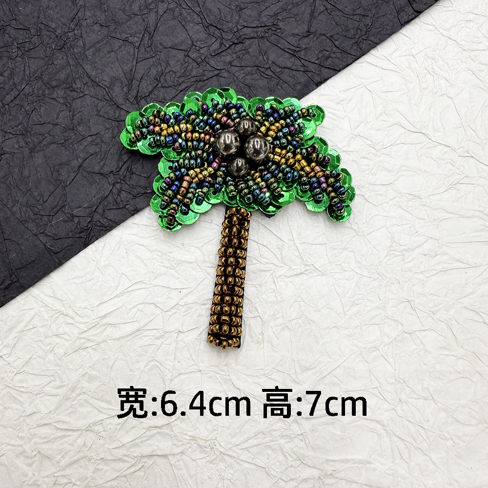 3D ręcznie robione ozdoby robić produktu koralikowy ananas, kubek, naszywka z drzewa kokosowego DIY akcesoria robić koralików naszywka robić szycia ﻿