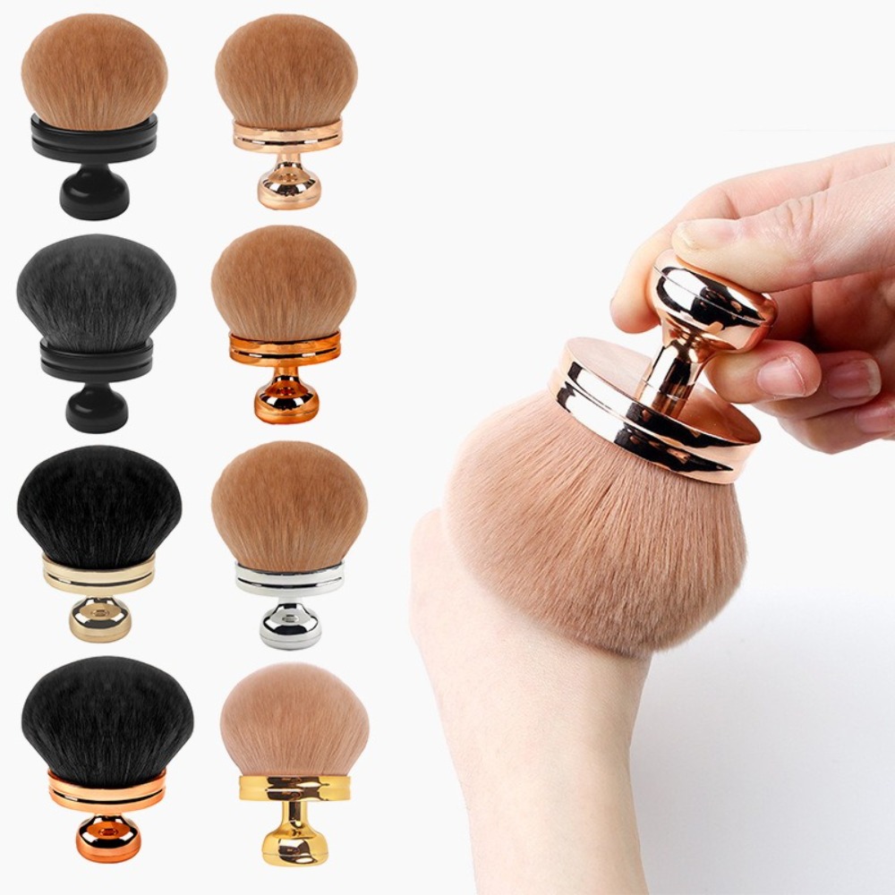 Pincel de maquiagem corporal extra grande, portátil, cabelo sintético macio, profissional, kabuki, 74mm, cabeça larga, base, bronzeadores