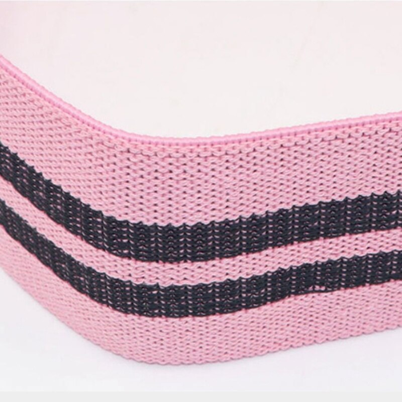 66Cm Pink Cotton Fitness Elastic Band Yoga Exercise Hip Resistance Band Tension Band