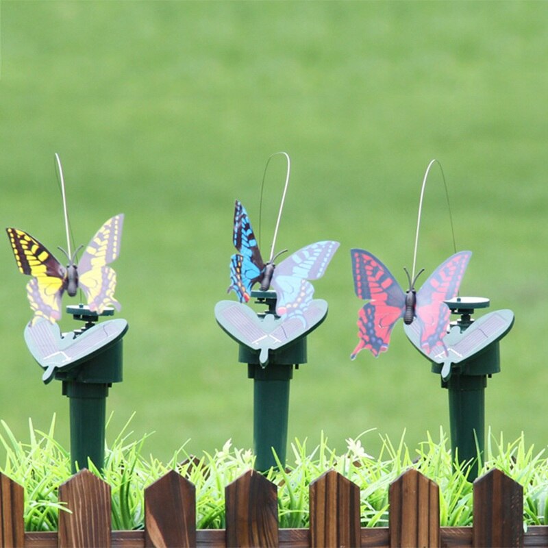 Lustige Solar Spielzeug Fliegen Flatternde Hummingbird Angetrieben Vögel Schmetterlinge für Garten Dekoration Baby Spielzeug Zufällige Farbe