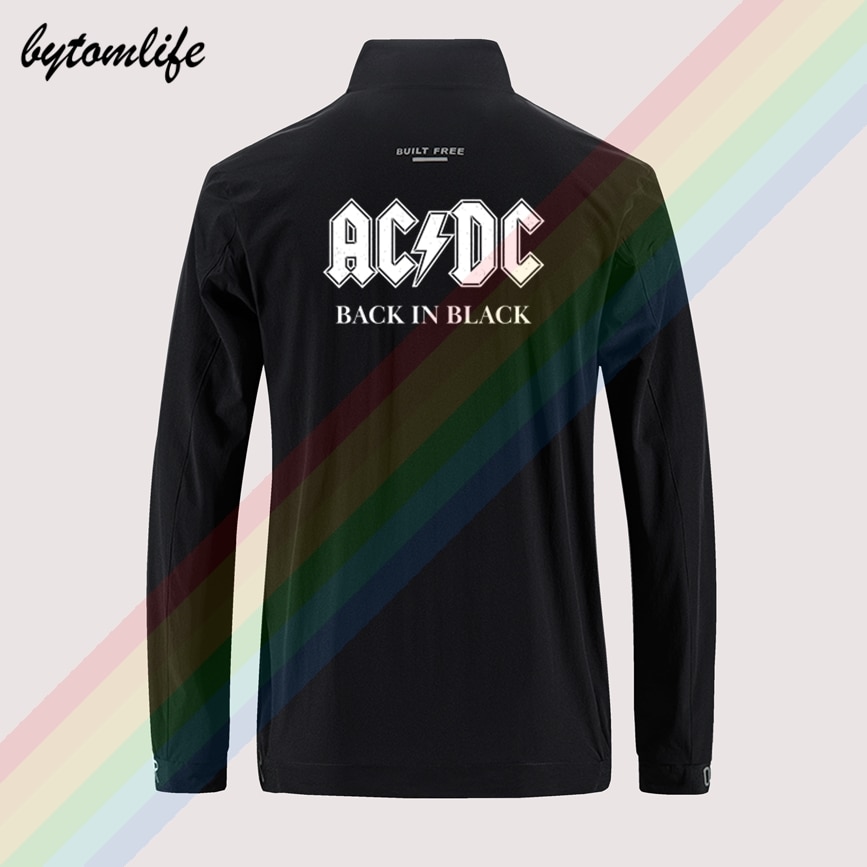 AC DC Back In Black Slim Sport Jacket Men's Street... – Grandado