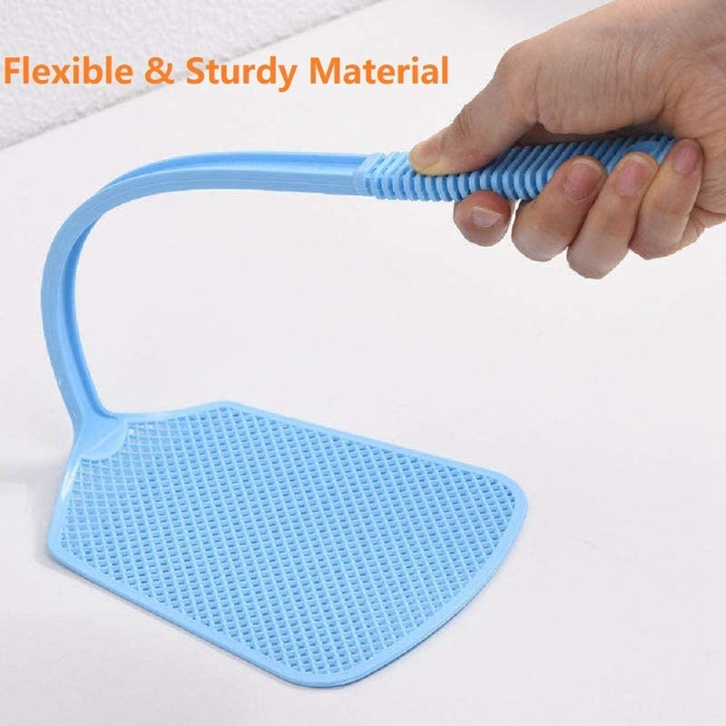 Fly Swatter 10Pack Manual Swat Pest Control Long Handle Swatter Plastic Fly Swats Set Mosquitoes Fly Killer Color Mixing