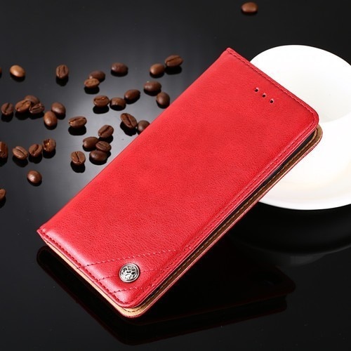 Galaxy A02S Case Leather Vintage Phone Case For Samsung Galaxy A 02S 6.5 inch Case Flip Wallet Cover Case Samsung A02S SM-A025F: Red