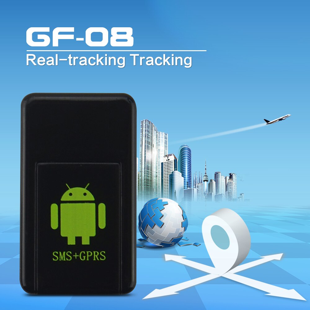 Mini rastreador portátil GSM/GPRS, localizador parlante de vídeo en red, GF-08, batería de iones de litio de 3,7 V y 400mAh, tiempo de espera largo, mini rastreador gsm