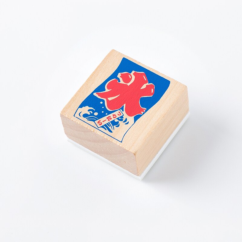 Sommar soft breeze serie stämpel gör-det-själv trä gummistämplar tätning för scrapbooking studentpris reklam japanska brevpapper: 9
