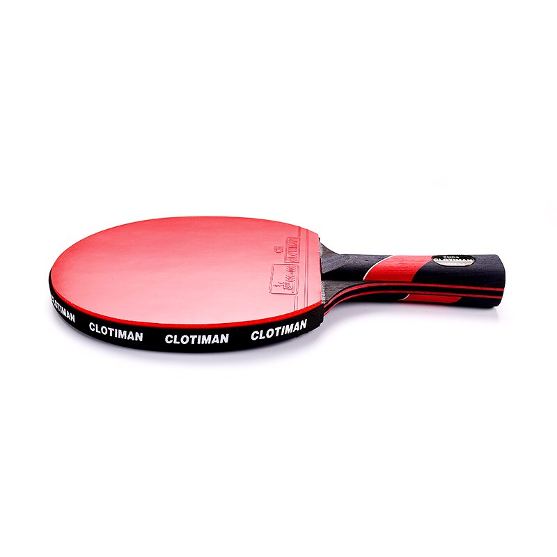 Raquette de tennis de table en carbone de , avec pagaie de ping-pong en caoutchouc à manche court, raquette de tennis de table à manche long, offensive