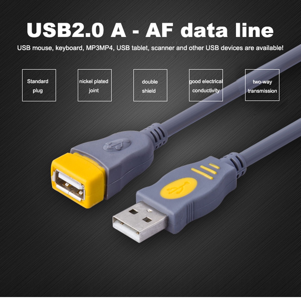 USB cable extension10m 5M 3M 1.5M A Male to Female Cable Super Fast Extension Digital Data USB Data Sync Transfer For PC Lapt