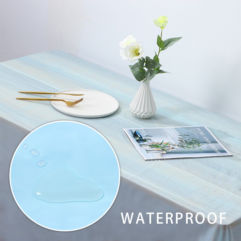 Disposable Plastic Tablecloth Rectangle covers Wipe Clean Party Decoration Wedding Supplies Large Home Decor Convenient