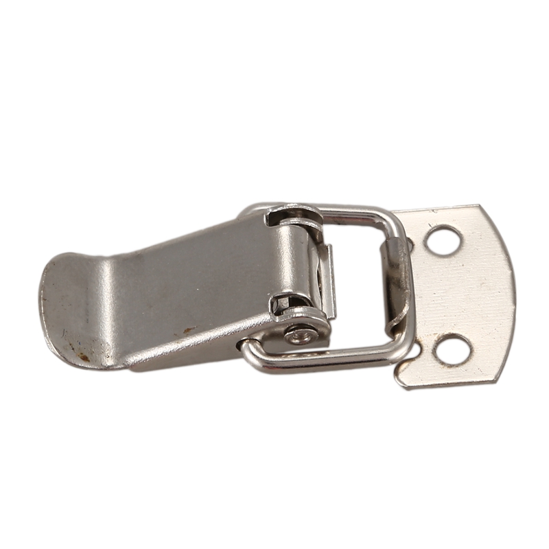 Silver Tone Metal Toggle Draw Latch Straight Loop Catch 1.6": Default Title