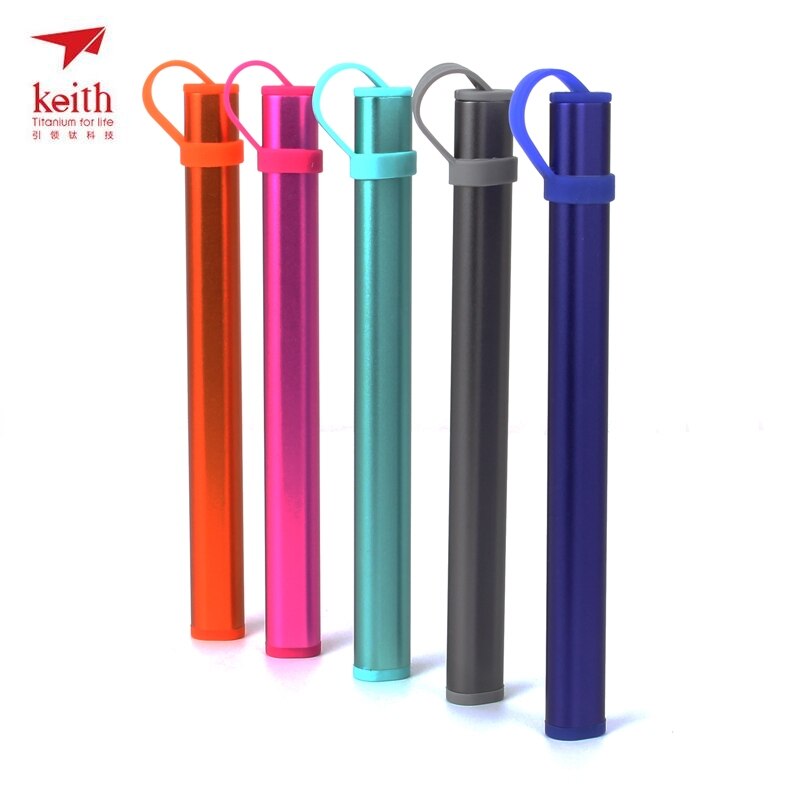 Keith Chopsticks Storage Tubes Aluminum Box Case For Titanium Chopsticks Storage Box Without Chopsticks 5 Colors Ti5800