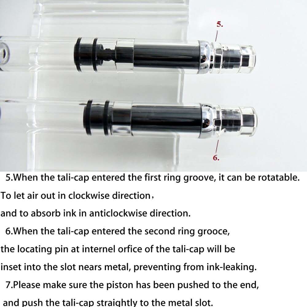 Model Wing Sung 698 Transparent Piston Fountain Pen F/M Nib Business Stationery Office school supplies Writing