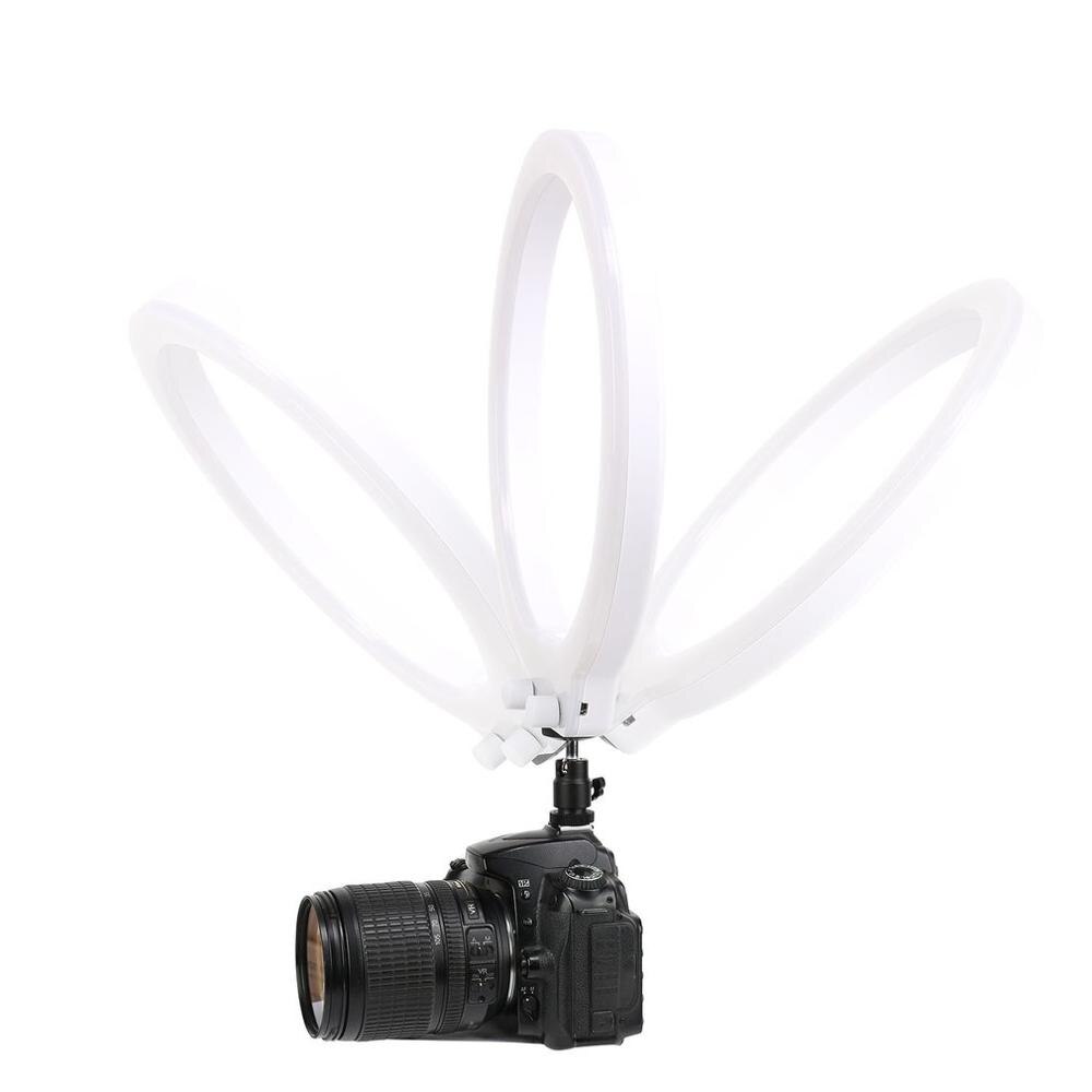 Tischringleuchte mit 3200k-5500k 128 leds, fotolampe mit kugelgelenk für make-up, fotostudio und videoaufnahmen