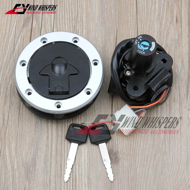 Ignition Switch Fuel Gas Tank Cap Cover Lock + 2 Keys For Kawasaki ZXR400 ZZR400 ZZR600 ZZR 400 600 ZX-7R ZX-9R ZXR750