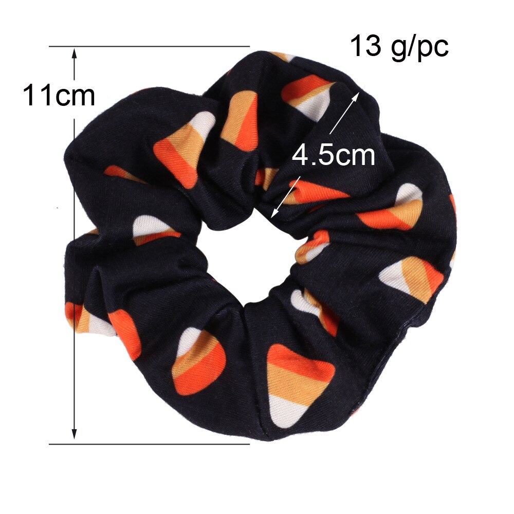 2PK Halloween Spooky Scrunchies Haaraccessoires Voor Vrouwen Meisje Schedel Elastische Hair Tie Paardenstaart Houder Rubber Haarband