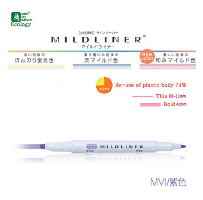 Zebra mildliner dobbeltsidet highlighter fine fed wkt 7 japan