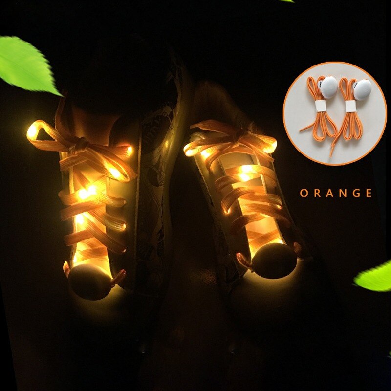 Party Charmant Schaatsen LED Flash Light Up Glow Schoenveters Shoestrings Lichtgevende Dark Athletic Sport Laarzen Schoenen Veters: WHITE