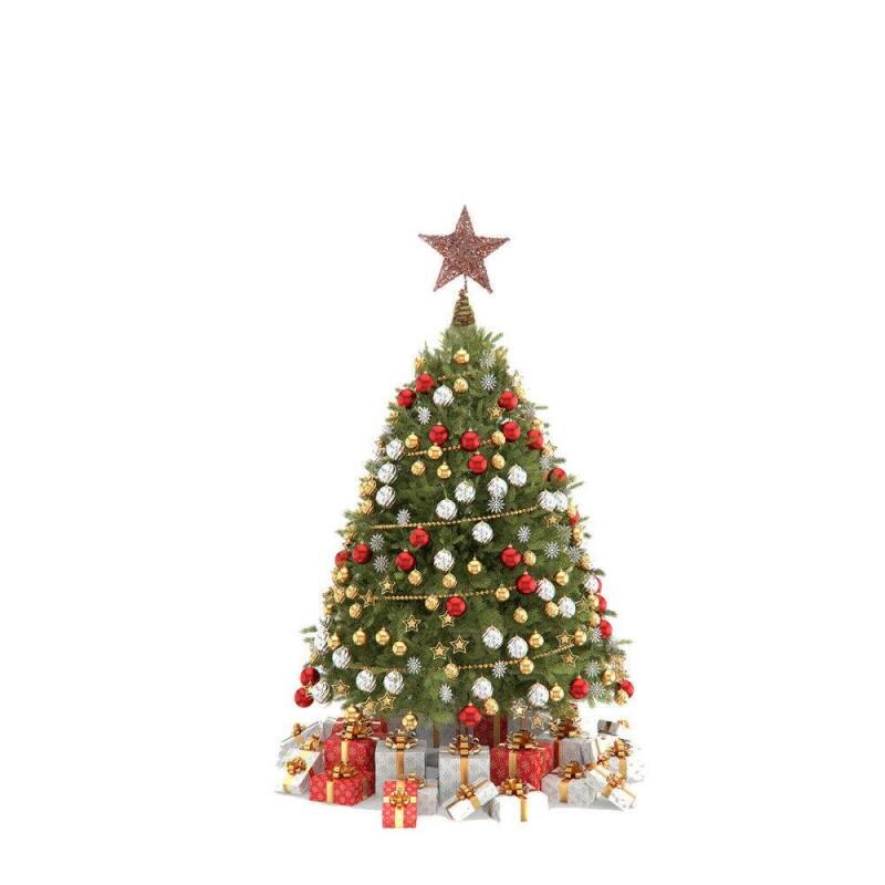 Rosa gull blå glitter stjerne juletre toppers 3d fem-punkts stjerne julepynt til tre hjem bord topper ornament