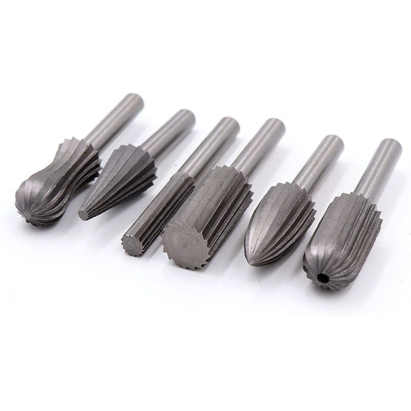 6*Tungsten Rotary burs Steel File Reliable Top