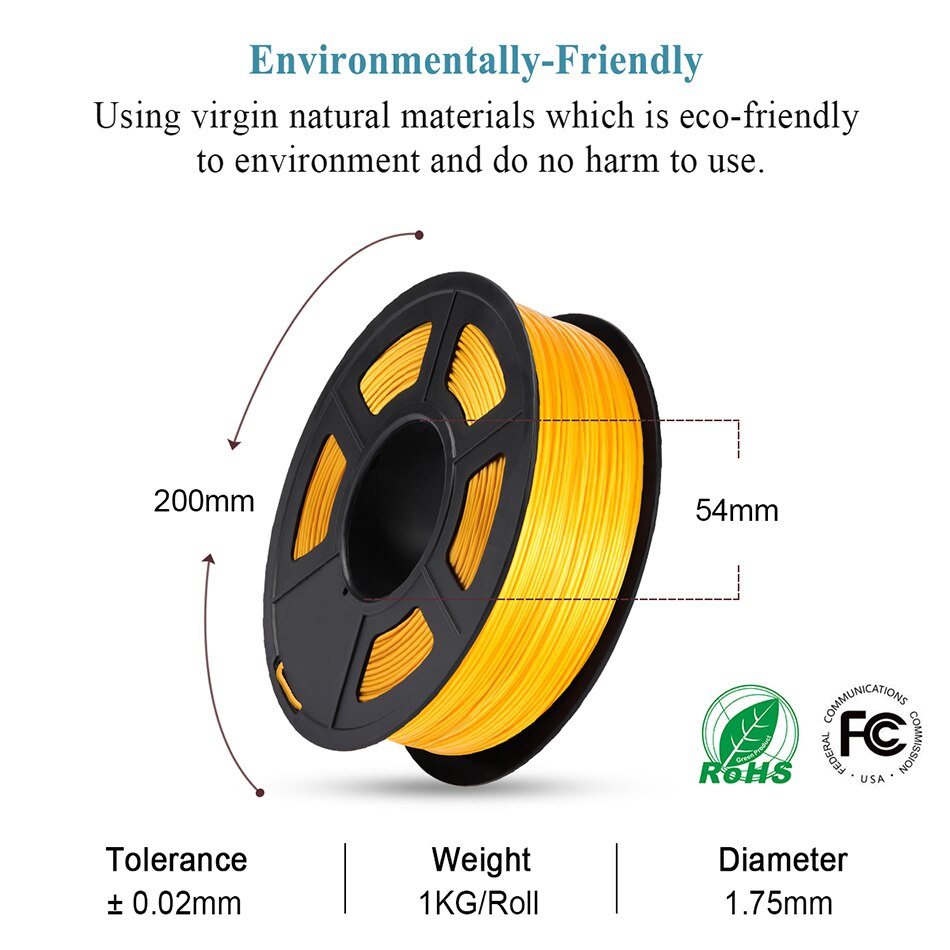 Enotepad PLA SILK Filament for printer 1.75mm 1KG Original 3D Printing Materials with box vacuum filament