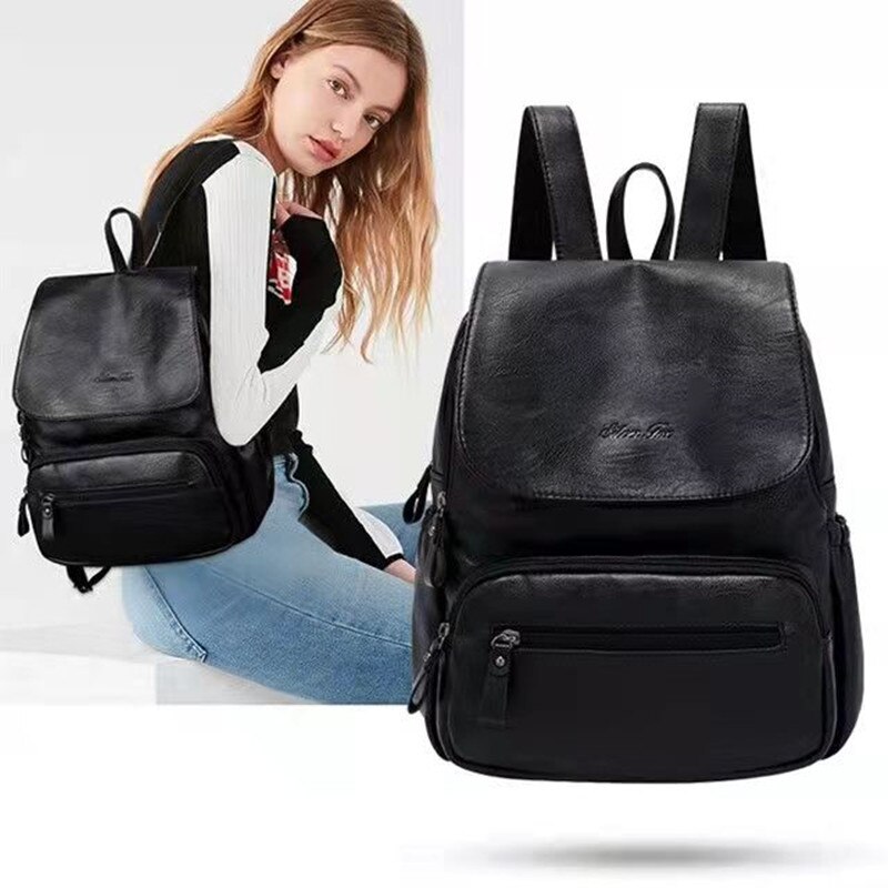 Zaino da donna 2022 nuova versione coreana alla moda borsa da viaggio alla moda All-Match borsa da donna in morbida pelle zaino Casual zaino