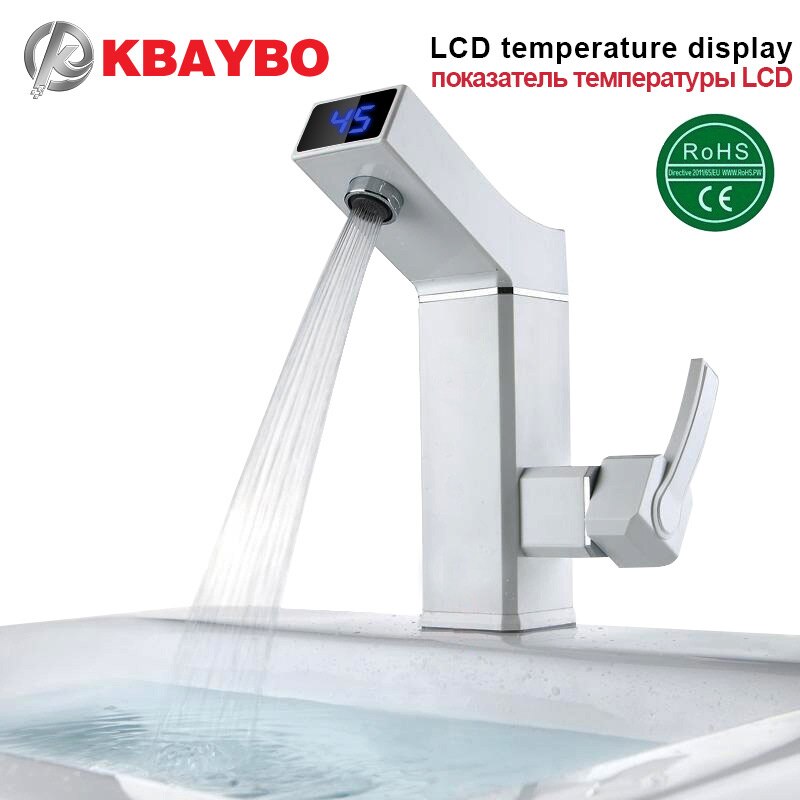 KBAYBO-grifo eléctrico con pantalla LCD, calentador de agua eléctrico, grifo de agua Digital inteligente para cocina, agua instantánea, 3000W