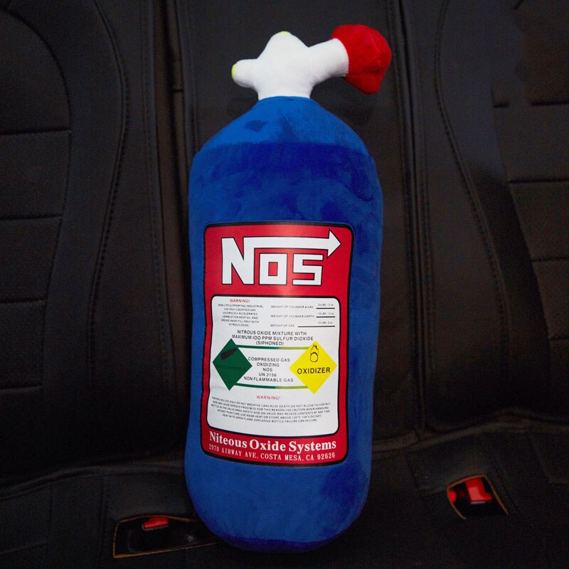 NOS azote bouteille oreiller voiture oreiller taille coussin bande dessinée personnalité à la appui-tête taille ensemble de soutien: Blue pillow