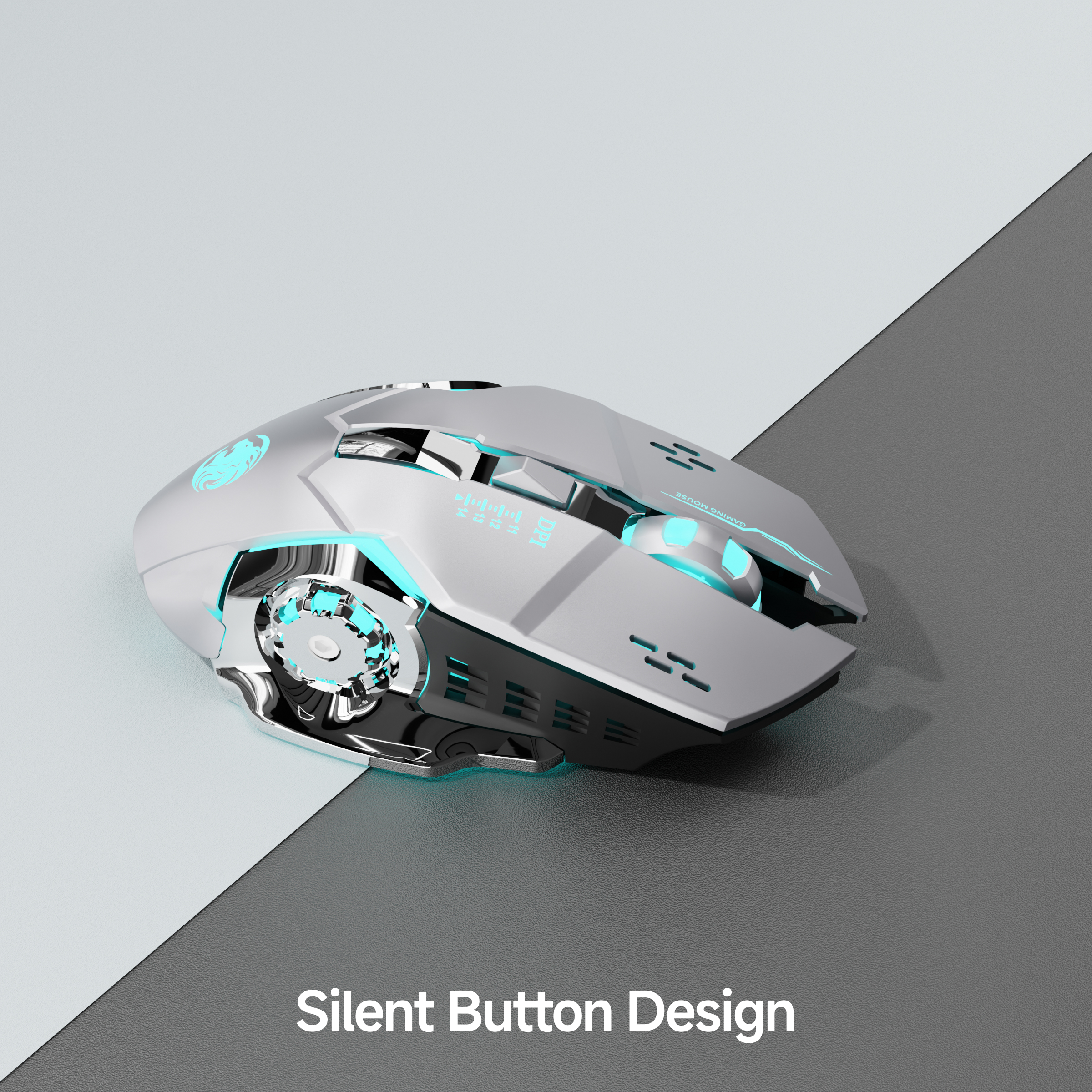 Eweadn  g306 spillmus, stillegående, trådløs bluetooth, for spilling og kontor, ergonomisk, komfortabelt grep, for pc, bærbar pc, e-sport