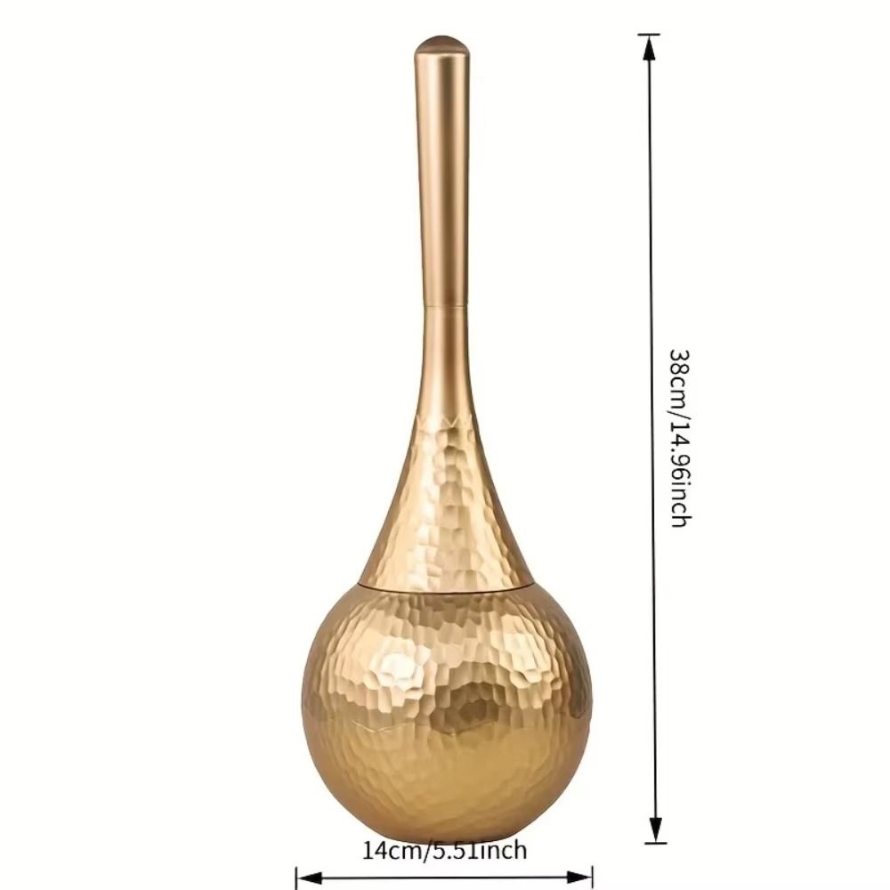 Light Luxury Toilet Brush Set Exquisite Detachable Head Long Handle Toilet Brush Standing Base Retro