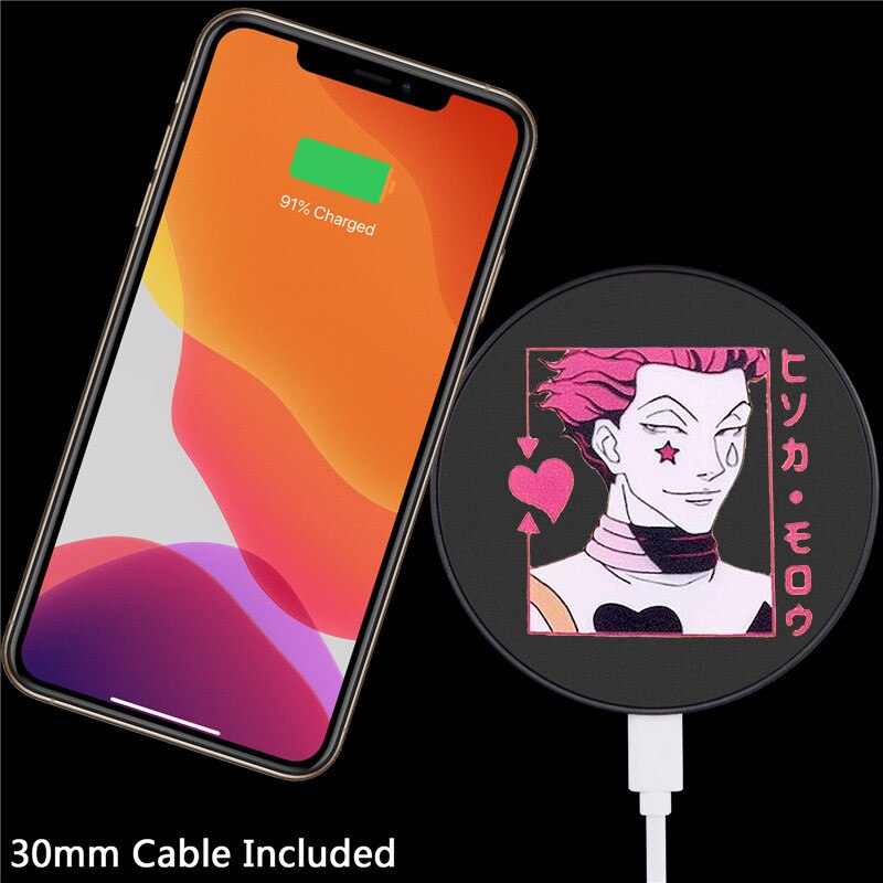 Hunter X Hunter Anime Drahtlose Ladegerät für Iphone/Airpods Drahtlose Ladegerät Tragbare Ladegerät für Samsung für Huawei für Xiaomi: Style 2