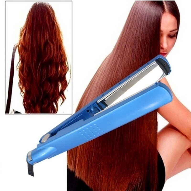 Professionele Blue Stijltang Nano Titanium Plaat Stijltangen Elektrische Flat Iron Snelle Verwarming Steil Haar Gereedschap