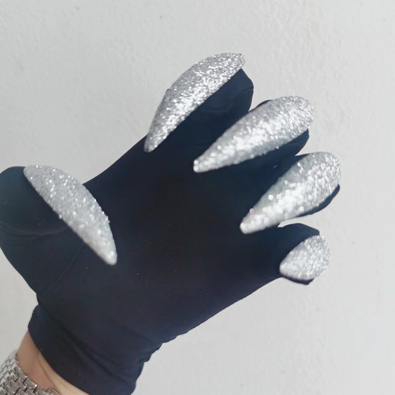 Coole Halloween Handschoenen Ghost Claw Dress Up Korte Handschoenen Mode Zwarte Lange Nagels Cosplay Halloween Grappige Handschoenen Accessoires