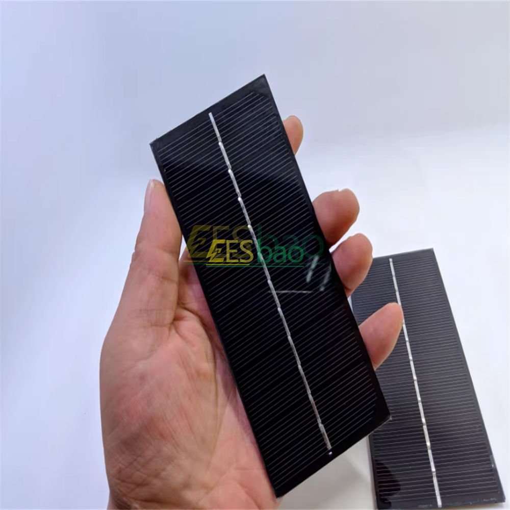 Zonnepaneel 6V 100MA 1W Mini Zonnestelsel DIY Voor Batterij Mobiele Telefoon Opladers Draagbare Zonnecel: Black