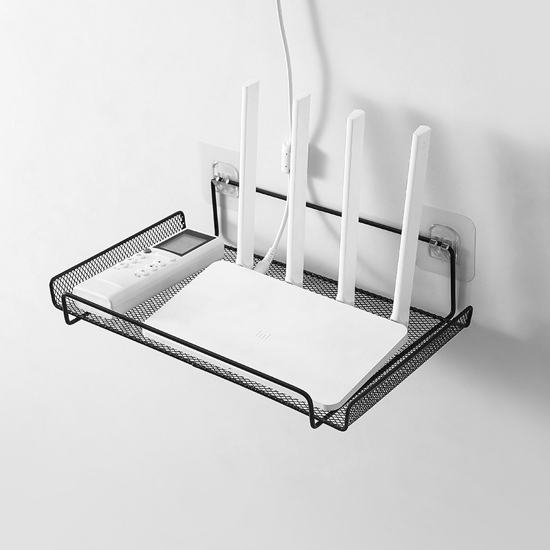 1Pc WIFI Router Plank Stand Wandmontage Opbergdoos Draagbare Minimalistische Office Organizer Diversen Thuis Opbergrek Houders