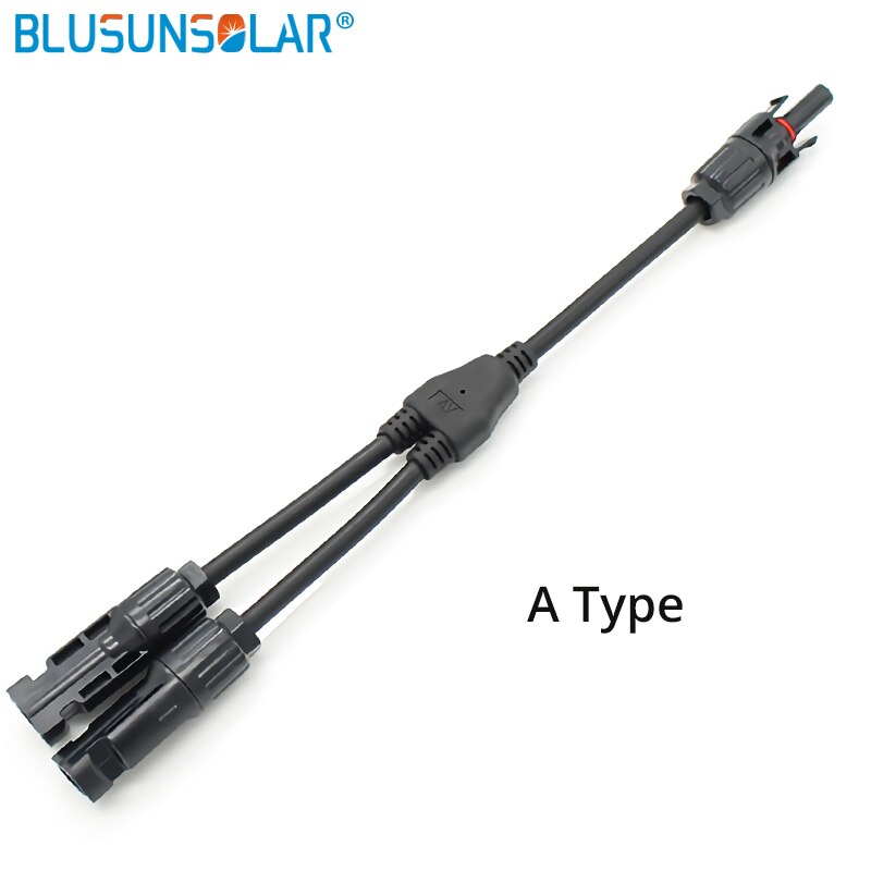 TUV Approved 2 IN1 Solar Connector PV Connector Male to Female Solar Parallel Connector DIY Solar Kits System: MMF Connector