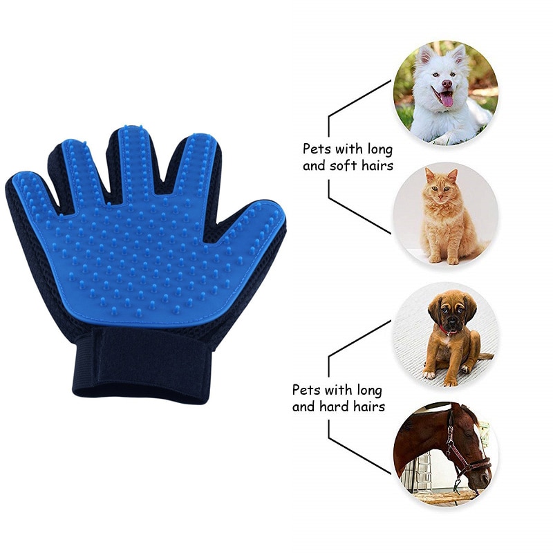 1 Uds guante para el cuidado del gato, guante para el pelo del gato, guantes para Cepillar el pelo del perro, peine para el baño de gatos, cepillo limpiador para el pelo del masaje