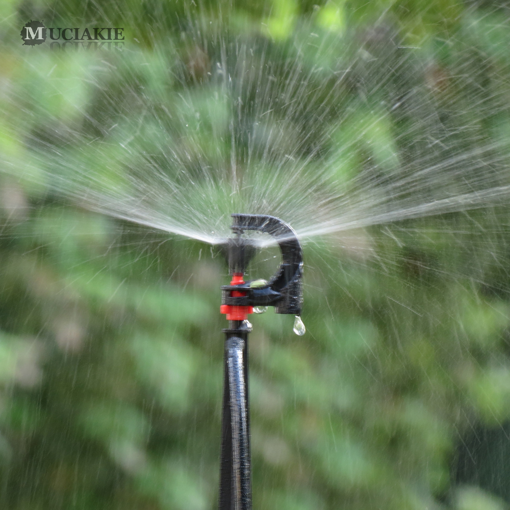 24M2 - 160M2 Area Garden Irrigation Spray Kits Lawn Courtyard Watering System 360 Degrees Rotating Sprinklers Uniform Spray