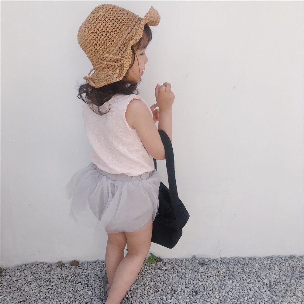 Culottes bouffantes d&#39;été pour bébés filles, pantalons courts de princesse, à volants, en maille, en coton, couvre-couche pour nourrissons