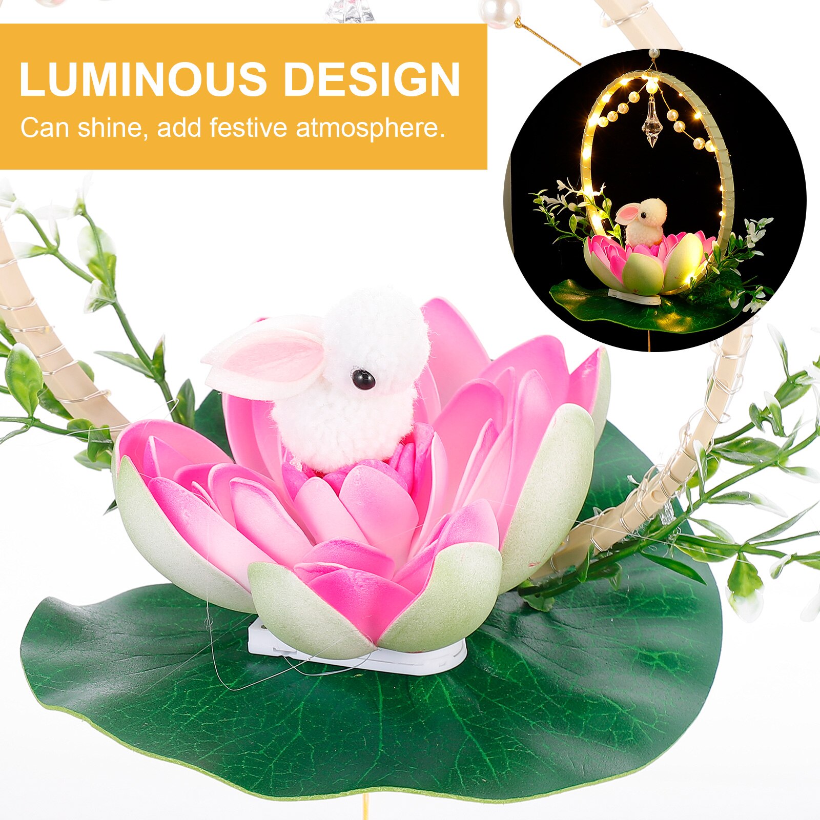 1 Set Funny DIY Lotus Lantern Kit DIY Lantern Material Year DIY Lantern