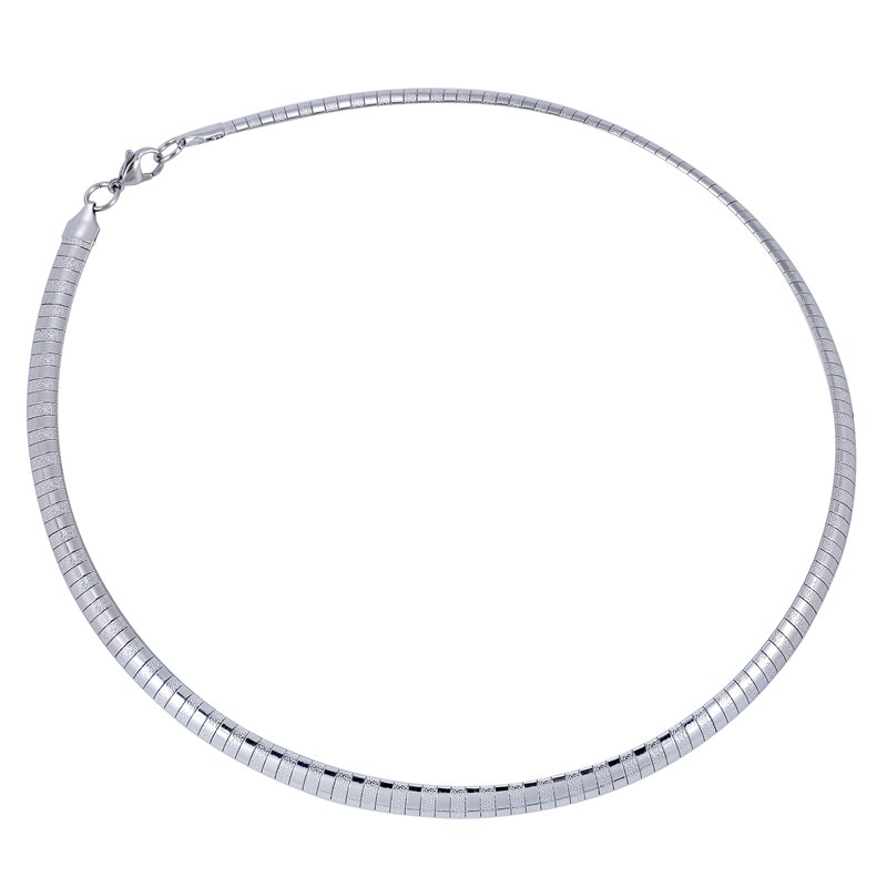 LASPERAL Flat Snake Chain Men Necklace Stainless Steel Torques Choker Necklace Women DIY Jewelry Making Supplies: F Long45cm Thick8mm