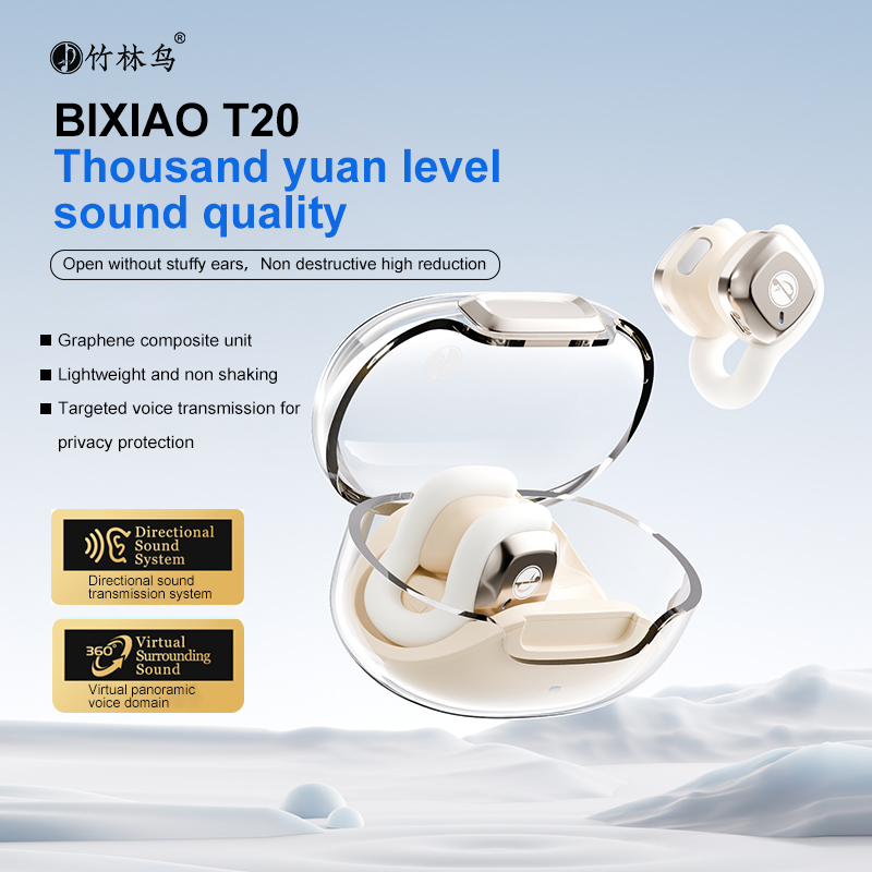 Zhulinniao Bixiao T20 Bluetooth Headset Air Bone Conduction Ear Clip Wireless Open Style Not In-ear