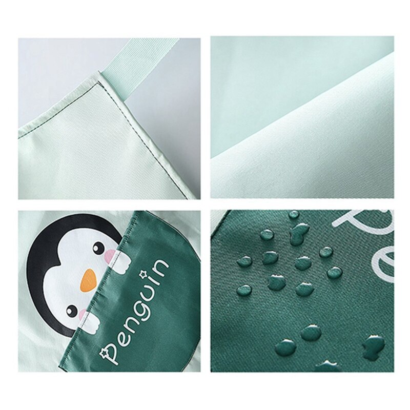 Śliczne rysunek przedstawiający pandę królik nadruk pingwin fartuch kuchenny wodoodporny anty-tłusty fartuch bawełniana pościel Wasy robić czyszczenia narzędzia robić domu 2021 nowy